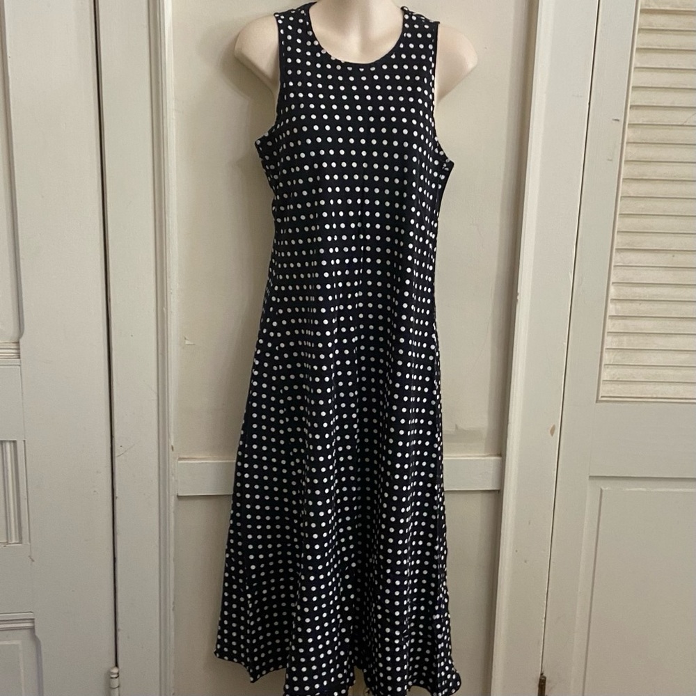 Vintage, Gantos Black Polka Dot Dress Size 10